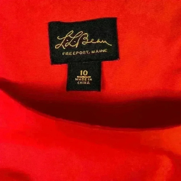 L.L. Bean Red Vintage Boat Collar Sleeveless  Dress. 100% cotton Size 10 - Picture 13 of 14